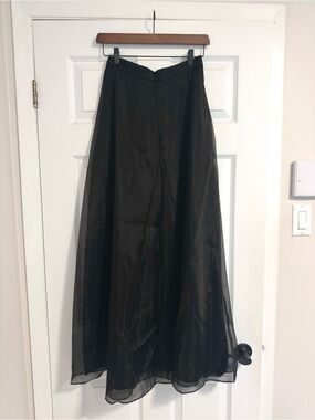 J.B.S. Sheer Black Maxi Skirt